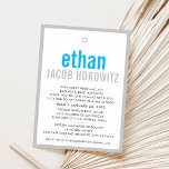 PUB MITZVAH enkel stjärna modern namn aqua blue gr Inbjudningar<br><div class="desc">genom kat masard >> kat@simplysweetPAPERIE.com << CONTACT ME för anpassningsbar eller för att lägga till linjer i Hebrew Kärlek, men vill se vissa ändringar - ett annat färg-schema, produkt, foto eller anpassad för ett annat tillfälle - ingen oro kontaktar mig bara - jag är lycklig för att hjälpa till! -...</div>