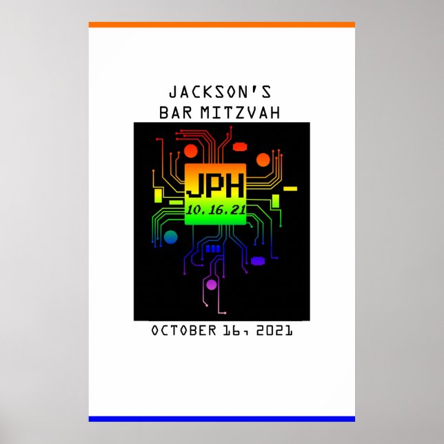 Pub Mitzvah Event Anpassningsbar Logotyp Poster (Framsidan)