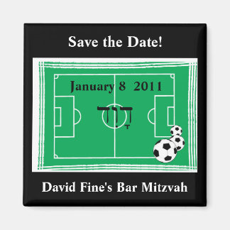 Pub Mitzvah-fotbollen Spara datumet Magnet
