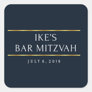 pub mitzvah fyrkantigt klistermärke