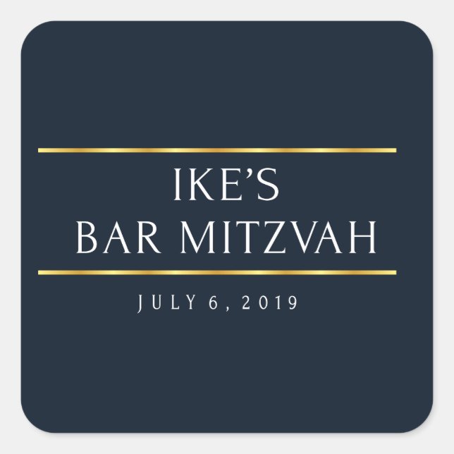 pub mitzvah fyrkantigt klistermärke (Framsida)