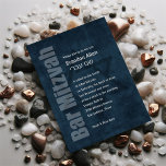 Pub Mitzvah Grunge Blue Inbjudningar<br><div class="desc">Pub Mitzvah och Bat mitzvah inbjudan är designade av Umua. Tryckt och avsänt av Zazzle eller dess partner.</div>
