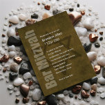 Pub Mitzvah Grunge Guld Inbjudningar<br><div class="desc">Pub Mitzvah och Bat mitzvah inbjudan är designade av Umua. Tryckt och avsänt av Zazzle eller dess partner.</div>