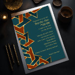 Pub Mitzvah Guld Teal Blue Rust Star of David Inbjudningar<br><div class="desc">Pub Mitzvah Guld Teal Blue Rust Star of David Pub Mitzvah och Bat mitzvah inbjudan är designad av Umua. Tryckt och avsänt av Zazzle eller dess partner.</div>