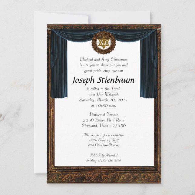 Pub Mitzvah-inbjudan Inbjudningar (Framsida)