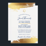 PUB MITZVAH INBJUDAN, modern guldblå marinblått gu Inbjudningar<br><div class="desc">by kat masard >> kat@simplysweetPAPERIE.com << - - - - - - - - - - - - - - - - - - - - - - - - - - - - - - - - - - - - - - - - - - - - -...</div>