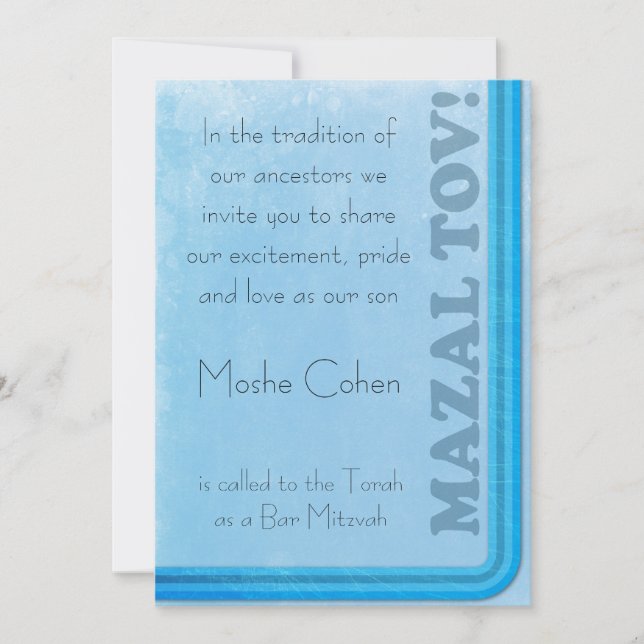 Pub Mitzvah-inbjudan - Snyggt Retro-design Inbjudningar (Framsida)