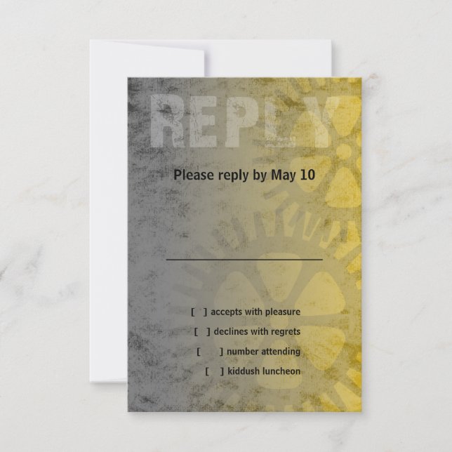 Pub Mitzvah Industrial Grunge OSA Kort (Framsida)