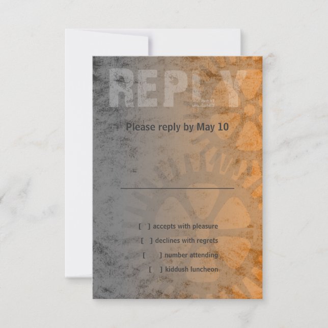 Pub Mitzvah Industrial Grunge OSA Kort (Framsida)