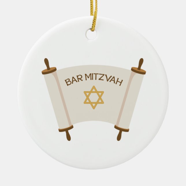 Pub Mitzvah Julgransprydnad Keramik (Framsidan)