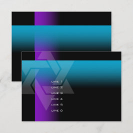 Pub Mitzvah Lila och turkos på valfri Färg Kort