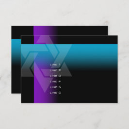 Pub Mitzvah Lila och turkos på valfri Färg Kort