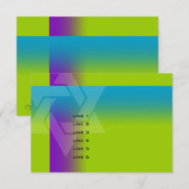 Pub Mitzvah Lila och turkos på valfri Färg Kort