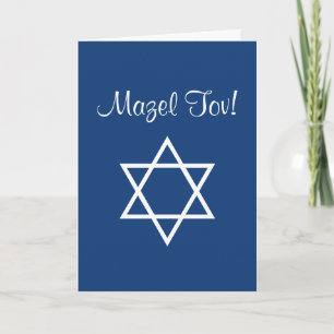 Pub Mitzvah Mazel Tov Star Blue Kort