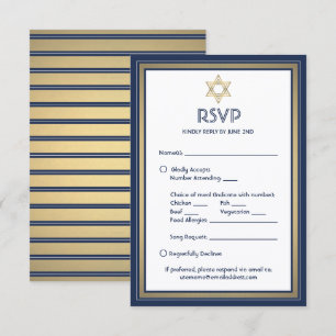 Pub Mitzvah Meal Options Sång Begär Blue Guld OSA Kort
