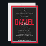 PUB MITZVAH modern atletisk fet röd svart QRCODE Inbjudningar<br><div class="desc">genom kat masard >> kat@simplysweetPAPERIE.com << CONTACT ME för anpassningsbar eller för att lägga till linjer i Hebrew Kärlek, men vill se vissa ändringar - ett annat färg-schema, produkt, foto eller anpassad för ett annat tillfälle - ingen oro kontaktar mig bara - jag är lycklig för att hjälpa till! -...</div>