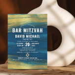 Pub Mitzvah Modern Bold Type Turcos Gold Foil Inbjudningar<br><div class="desc">Var stolt, gladd och visa den här milstolpen av Pub Mitzvah! Skicka ut den här coolan, en unik, modern inbjudan till personligen om en händelse att komma ihåg. Folipenseldrag för metallisk guld och David Star, tillsammans med fet, vit typografi, täcker över en rik, turkosa blå, ombre-färgbakgrund. Anpassa anpassningsbarna med Pub...</div>
