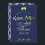 Pub Mitzvah modern contoller gamer navy lime MASON Inbjudningar<br><div class="desc">*** NOTE - LIME GRREEN-SKRIVTeckensnittet ÄR ETT UTTRYCKT BILD ** - - - - - - - - - - - - - - - - KONTAKTA MIG för anpassningsbar "skriptbokstäver" Kärlek designen, men vill se vissa ändringar - ett annat färg-schema, en produkt, ett foto eller anpassad för ett annat...</div>