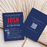 PUB MITZVAH, modern, fet blocktyp marin röd JOSH Inbjudningar<br><div class="desc">by kat masard >> WWW.SIMPLYSWEETPAPERIE.COM << - - - - - - - - - - - Anpassad design för JOSH CONTACT ME för att hjälpa till att balansera din typ perfekt Kärlek i designen, men vill se vissa förändringar - ett annat färg-schema, en produkt, ett foto eller anpassad för...</div>