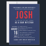 PUB MITZVAH, modern, fet blocktyp marin röd JOSH Inbjudningar<br><div class="desc">by kat masard >> WWW.SIMPLYSWEETPAPERIE.COM << - - - - - - - - - - - Anpassad design för JOSH CONTACT ME för att hjälpa till att balansera din typ perfekt Kärlek i designen, men vill se vissa förändringar - ett annat färg-schema, en produkt, ett foto eller anpassad för...</div>