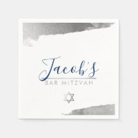 PUB MITZVAH, modern luxe giltighet silver marblått