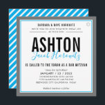 PUB MITZVAH, modern masculine aqua grått sport Inbjudningar<br><div class="desc">genom kat masard >> kat@simplysweetPAPERIE.com << CONTACT ME för anpassningsbar eller för att lägga till linjer i Hebrew Kärlek, men vill se vissa ändringar - ett annat färg-schema, produkt, foto eller anpassad för ett annat tillfälle - ingen oro kontaktar mig bara - jag är lycklig för att hjälpa till! -...</div>