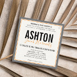 PUB MITZVAH, modern maskulin orange grått sport Inbjudningar<br><div class="desc">genom kat masard >> kat@simplysweetPAPERIE.com << CONTACT ME för anpassningsbar eller för att lägga till linjer i Hebrew Kärlek, men vill se vissa ändringar - ett annat färg-schema, produkt, foto eller anpassad för ett annat tillfälle - ingen oro kontaktar mig bara - jag är lycklig för att hjälpa till! -...</div>