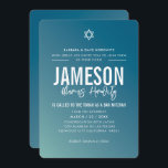 PUB MITZVAH, modern mörk blått mint-gradient i stj Inbjudningar<br><div class="desc">genom kat masard >> kat@simplysweetPAPERIE.com << CONTACT ME för anpassningsbar eller för att lägga till linjer i Hebrew Kärlek, men vill se vissa ändringar - ett annat färg-schema, produkt, foto eller anpassad för ett annat tillfälle - ingen oro kontaktar mig bara - jag är lycklig för att hjälpa till! -...</div>