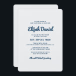 Pub Mitzvah Modern och Simple Inbjudningar<br><div class="desc">Den här designen består av ett lekfullt kursivt skript som motverkas av en enkel sann serif-typografi. Denna utformning är modern och enkel. 

Finns här:http://www.zazzle.com/store/selectpartysupplies</div>