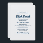 Pub Mitzvah Modern och Simple Inbjudningar<br><div class="desc">Den här designen består av ett lekfullt kursivt skript som motverkas av en enkel sann serif-typografi. Denna utformning är modern och enkel. 

Finns här:http://www.zazzle.com/store/selectpartysupplies</div>