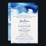 PUB MITZVAH, modern snyggt, blå vattenfärgshebreb Inbjudningar<br><div class="desc">by kat mass >> kat@simplysweetPAPERIE.com << - - - - - - - - - - - - - - - - - - - - - - - - - - - - - - - - - - - - - - - - - - - - -...</div>