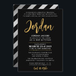 Pub Mitzvah modern svart   guld kalligrafi Inbjudningar<br><div class="desc">genom kat masard >> WWW.SIMPLYSWEETPAPERIE.COM << Kärlek i designen,  men vill se vissa ändringar - ett annat färg-schema,  produkt,  lägg till ett foto eller anpassad för ett annat tillfälle - ingen oro kontaktar mig bara,  kat@simplysweetPAPERIE.com - jag är lycklig för att hjälpa till!</div>