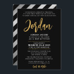 Pub Mitzvah modern svart   guld kalligrafi Inbjudningar<br><div class="desc">genom kat masard >> WWW.SIMPLYSWEETPAPERIE.COM << Kärlek i designen,  men vill se vissa ändringar - ett annat färg-schema,  produkt,  lägg till ett foto eller anpassad för ett annat tillfälle - ingen oro kontaktar mig bara,  kat@simplysweetPAPERIE.com - jag är lycklig för att hjälpa till!</div>