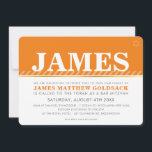 PUB MITZVAH moderna orange för judestjärnor Inbjudningar<br><div class="desc">med kat masard >> WWW.SIMPLYSWEETPAPERIE.COM <<< A trendig, enkel design för ditt barns PUB MITZVAH INVITATIONS. Wow dina vänner och din familj med det här lilla numret;DSetup som mall är det enkelt att lägga till dina egna uppgifter, lägga till ditt foto eller slått anpassa knappen och du kan lägga till...</div>