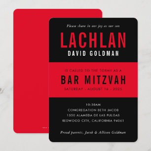 PUB MITZVAH, modernt, svart svart svart svart svar Inbjudningar