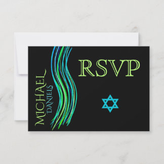 Pub Mitzvah Neon Grönt Prayer Shawl OSA Kort