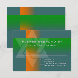 Pub Mitzvah Orange och Grönt om vilken Färg som he OSA Kort