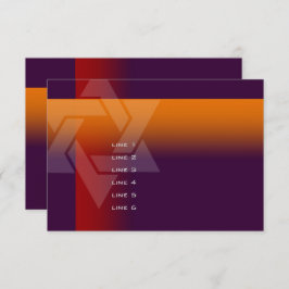 Pub Mitzvah Orange och Röd på valfri Färg Kort