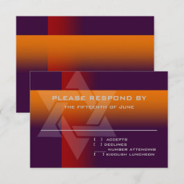 Pub Mitzvah Orange och Röd på valfri Färg OSA Kort