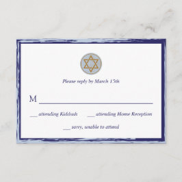 Pub Mitzvah OSA kort blue och guld star