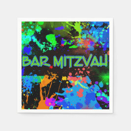 Pub Mitzvah Paint Splatter,Paint Boll Pappersserve Pappersservett