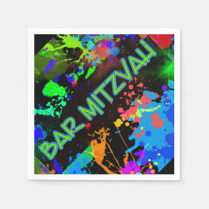 Pub Mitzvah Paint Splatter, Paint Boll Pappersservett