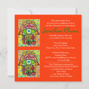 Pub Mitzvah - Pear Orchard Hamsa Inbjudningar