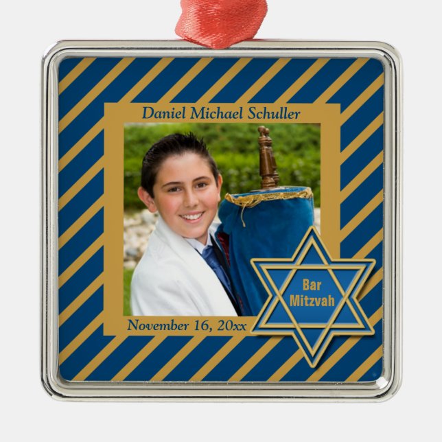 Pub Mitzvah Photo Keepsak Metall Ornament (Framsidan)