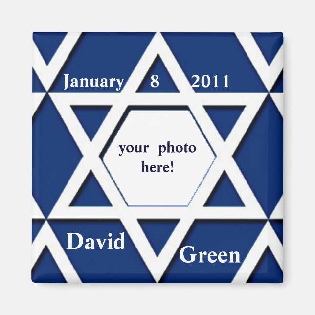 Pub Mitzvah Photo Save Date Magnet (Framsidan)
