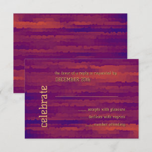 Pub Mitzvah Plum och Orange Techno Streaks OSA Inbjudningar