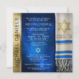 Pub Mitzvah Prayer Shawl-inbjudan Inbjudningar