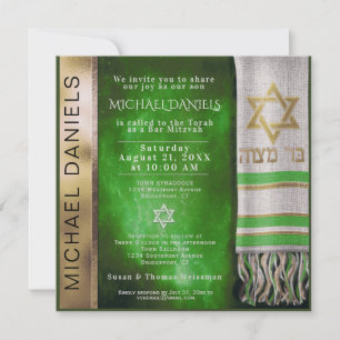 Pub Mitzvah Prayer Shawl-inbjudan Inbjudningar