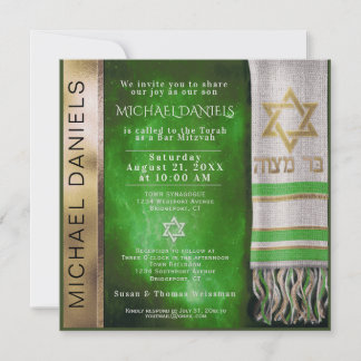 Pub Mitzvah Prayer Shawl-inbjudan Inbjudningar
