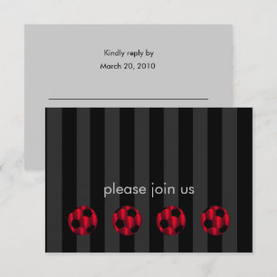 Pub Mitzvah Red and Black Soccer Ball OSA Kort